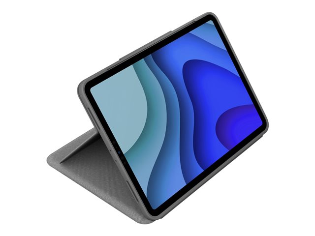 Logitech Folio Touch - Tastatur und Foliohülle - mit Trackpad - QWERTY - GB - Oxford Gray Eingabegerät