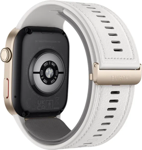 Huawei Watch D2 - Gold-Aluminiumlegierung - intelligente Uhr mit Riemen - weiß