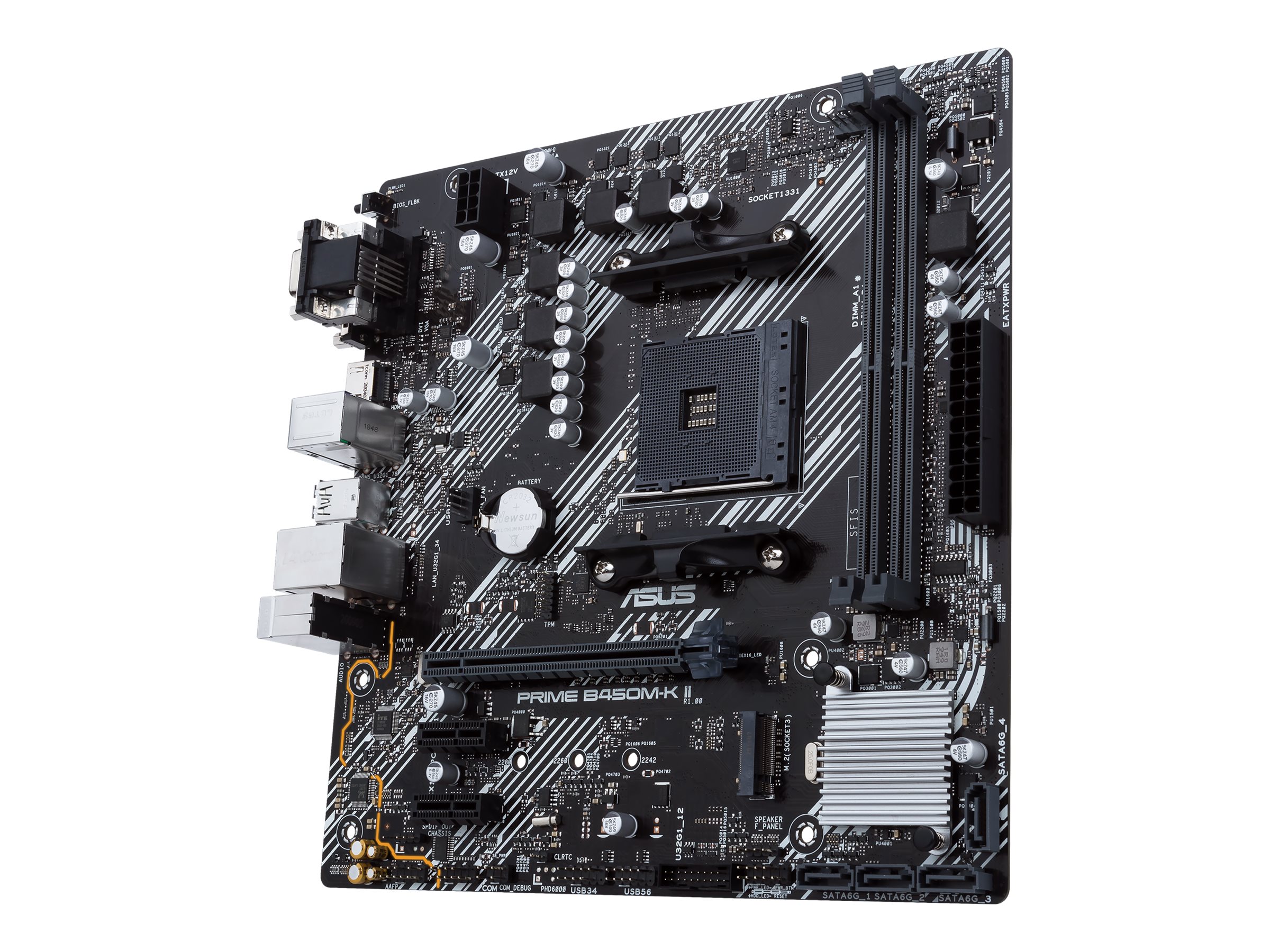 ASUS PRIME B450M-K II - Motherboard - micro ATX - Socket AM4 - AMD B450