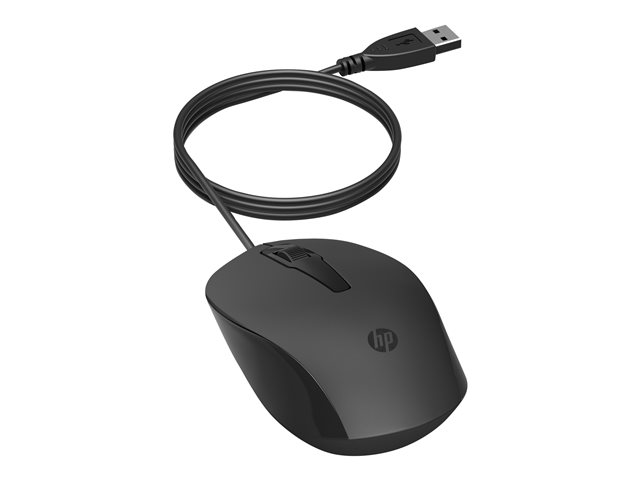 HP 150 - Maus - USB - Schwarz