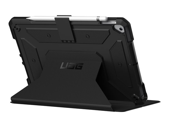 UAG Rugged Case for iPad 10.2-in (7/8 Gen, 2019/2020) - Metropolis Black - Flip-Hülle für Tablet - composite - Schwarz - 10.2" - für Apple 10.2-inch iPad (7. Generation, 8. Generation)
