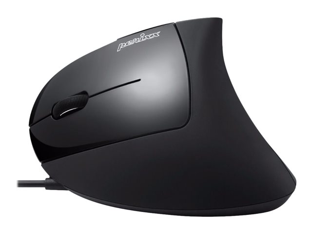 Perixx PERIMICE-513 L - vertikale Maus - USB - Schwarz