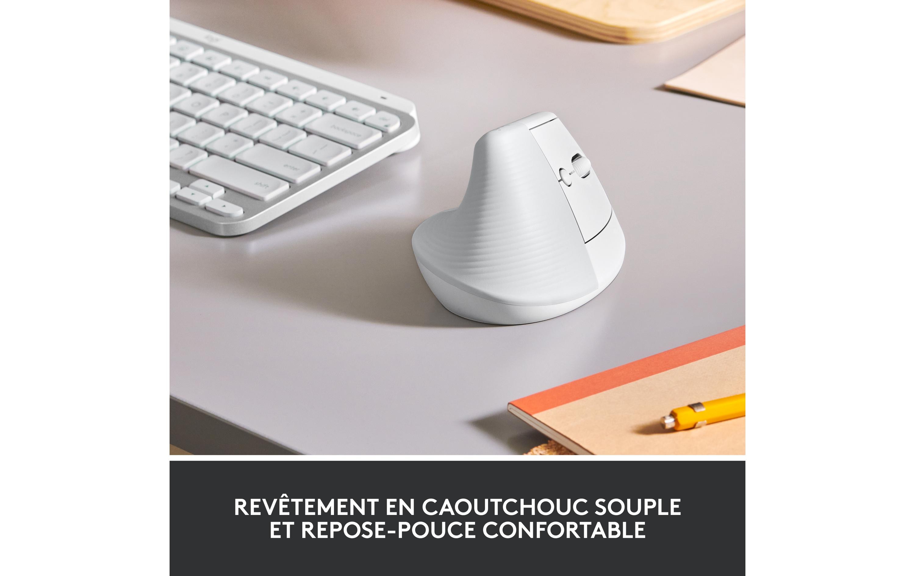 Logitech Ergonomische Maus Lift Off-white