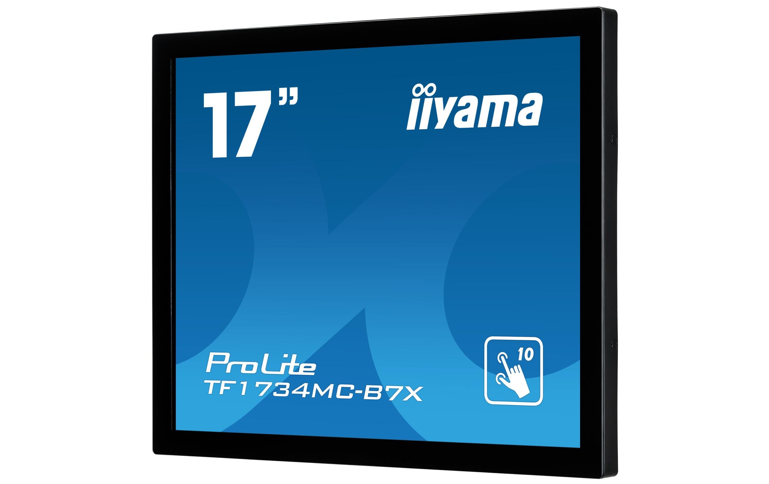 iiyama ProLite TF1734MC-B7X - LED-Monitor - 43 cm (17") - offener Rahmen - Touchscreen - 1280 x 1024 - IPS - 350 cd/m² - 1000:1 - 5 ms - HDMI, VGA, DisplayPort - Schwarz