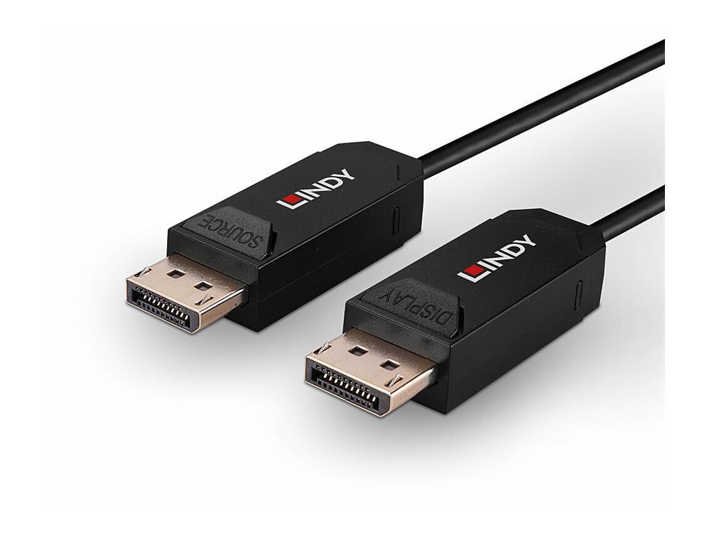 Lindy - DisplayPort-Kabel - DisplayPort (M) zu DisplayPort (M) - DisplayPort 2.0 - 50 m - unterstützt 8K 60 Hz (7680 x 4320), UHBR10 - Schwarz