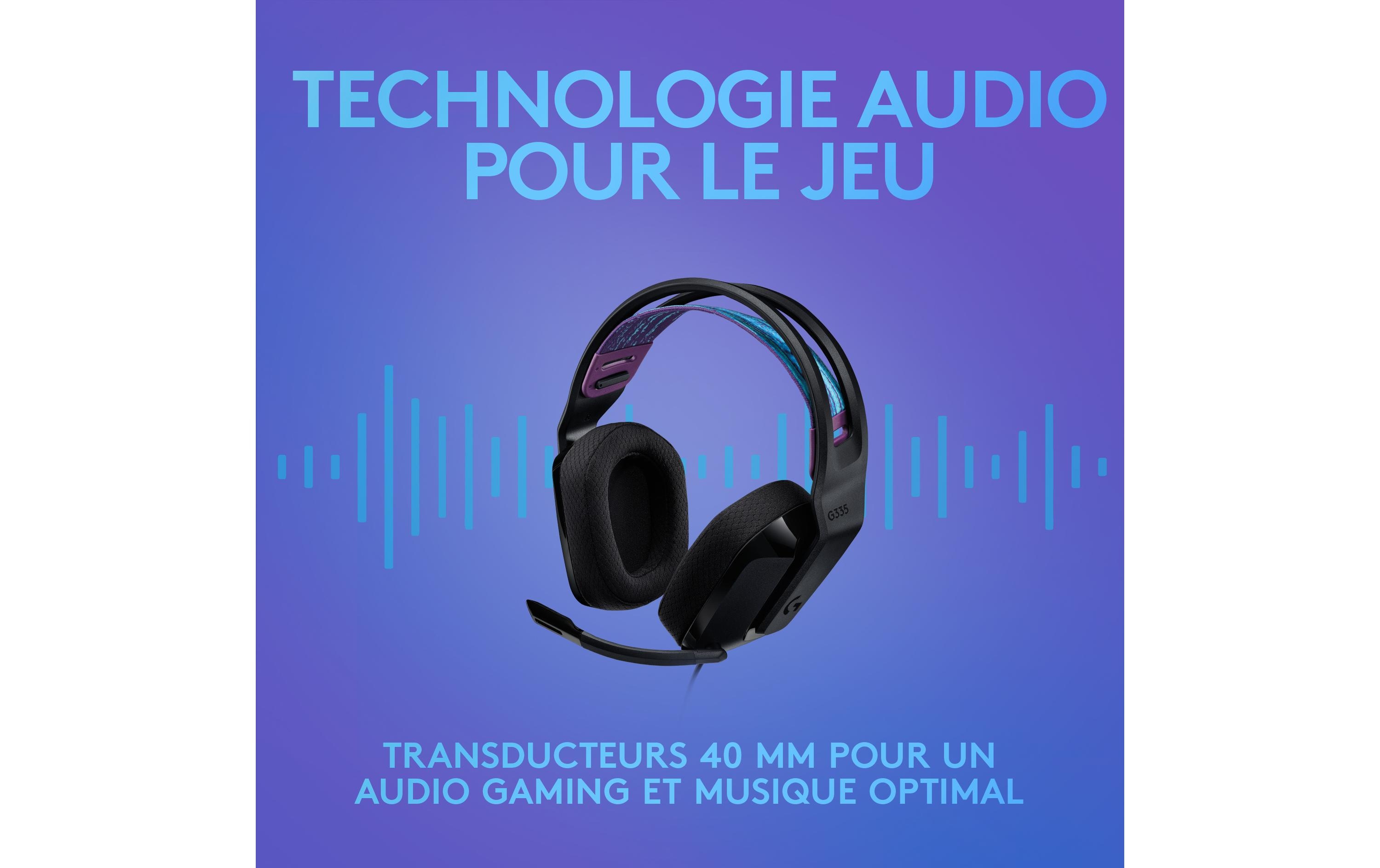 Logitech G G335 Wired Gaming Headset - Headset - ohrumschließend - kabelgebunden - 3,5 mm Stecker - Schwarz - Discord Certified