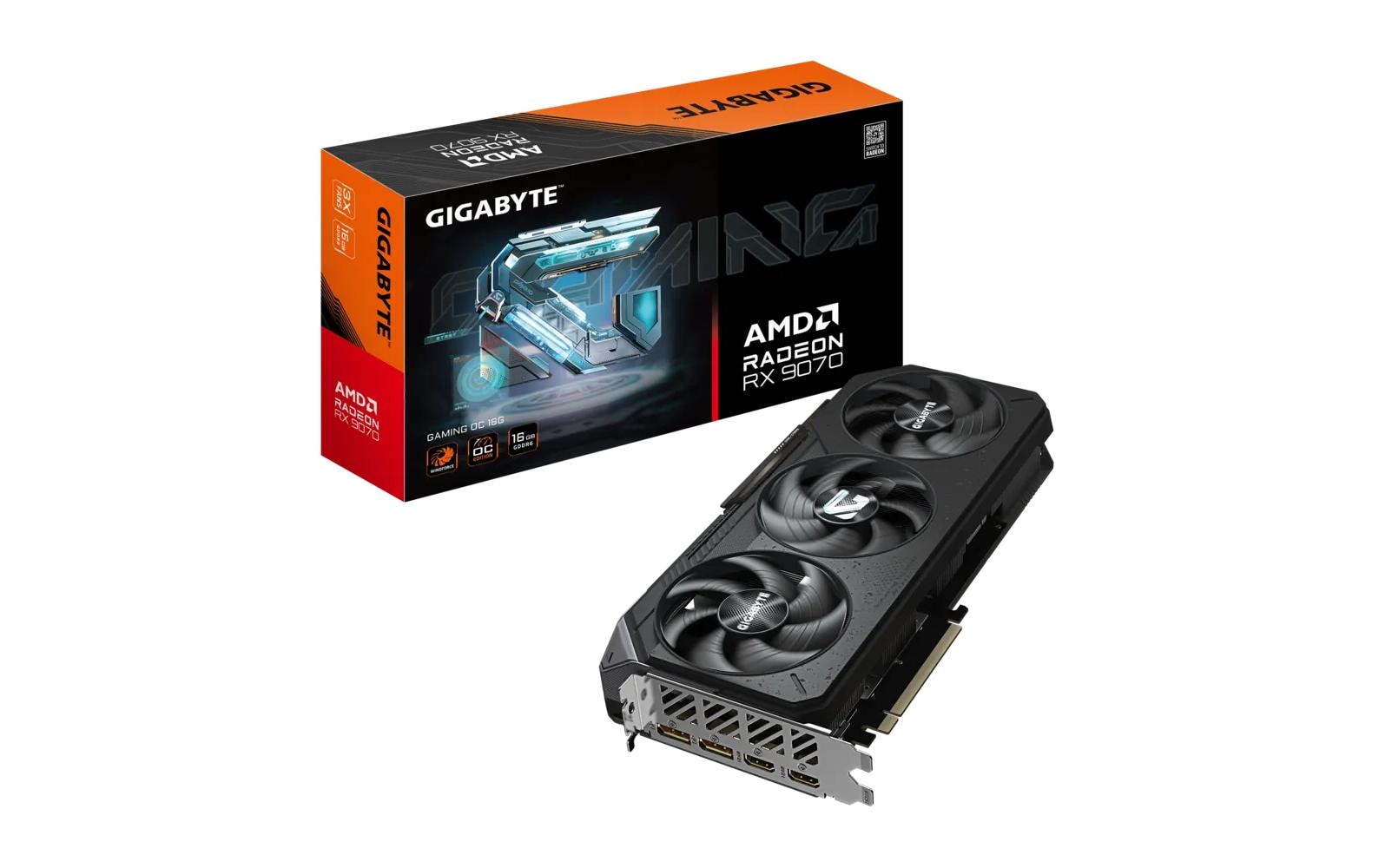 Gigabyte Radeon RX 9070 16GB Gaming OC Grafikkarte - 16GB GDDR6, 2x HDMI, 2x DP
