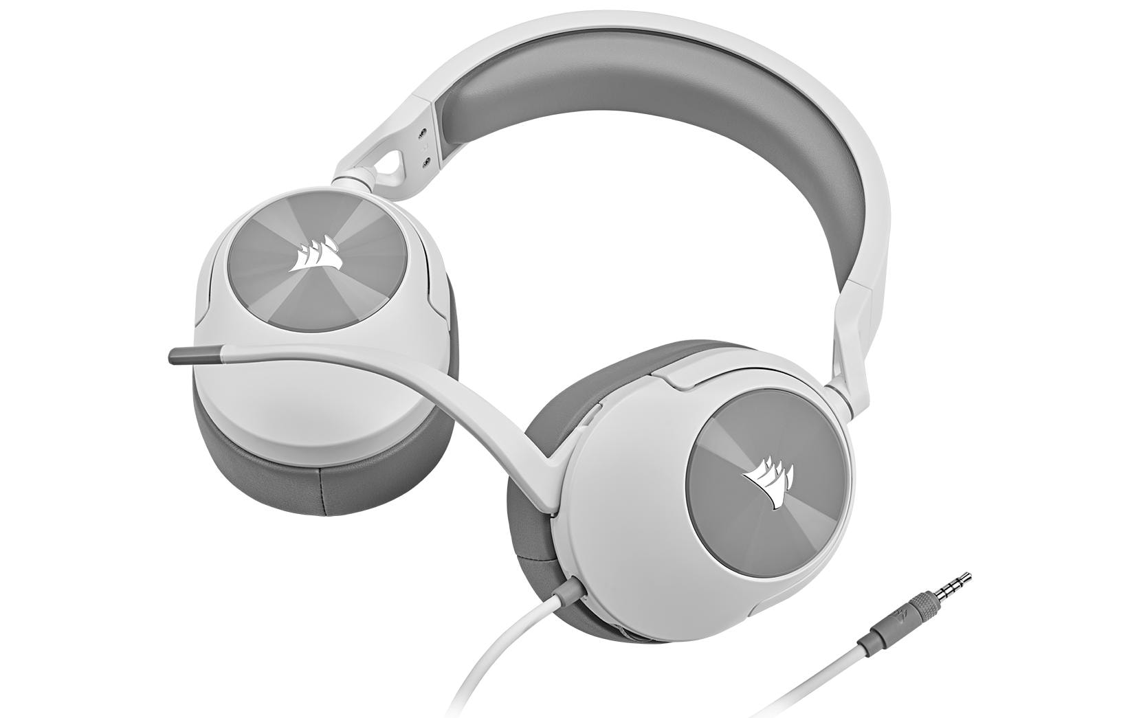 CORSAIR Gaming HS55 STEREO - Headset - ohrumschließend - kabelgebunden - 3,5 mm Stecker - weiß