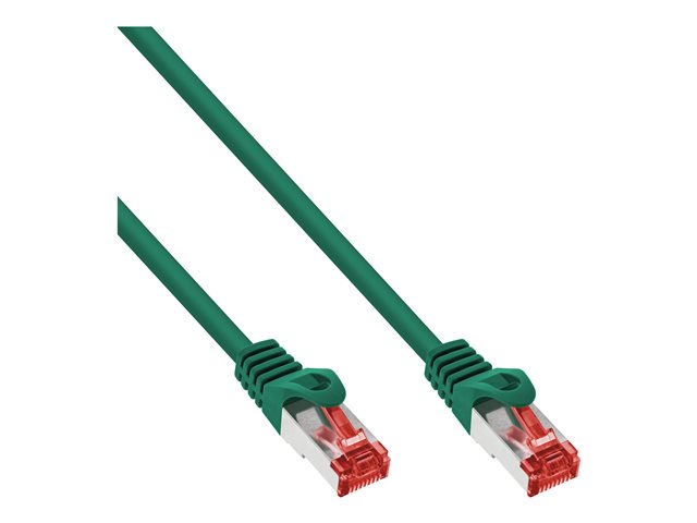 InLine - Patch-Kabel - RJ-45 (M) zu RJ-45 (M) - 10 m - SSTP-Kabel - CAT 6 - geformt - grün