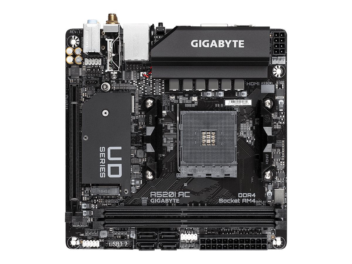 Gigabyte A520I AC - 1.0 - Motherboard - Mini-ITX - Socket AM4 - AMD A520