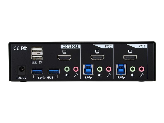 InLine - KVM-/Audio-/USB-Switch - 2 x KVM/Audio/USB - 1 lokaler Benutzer - Desktop