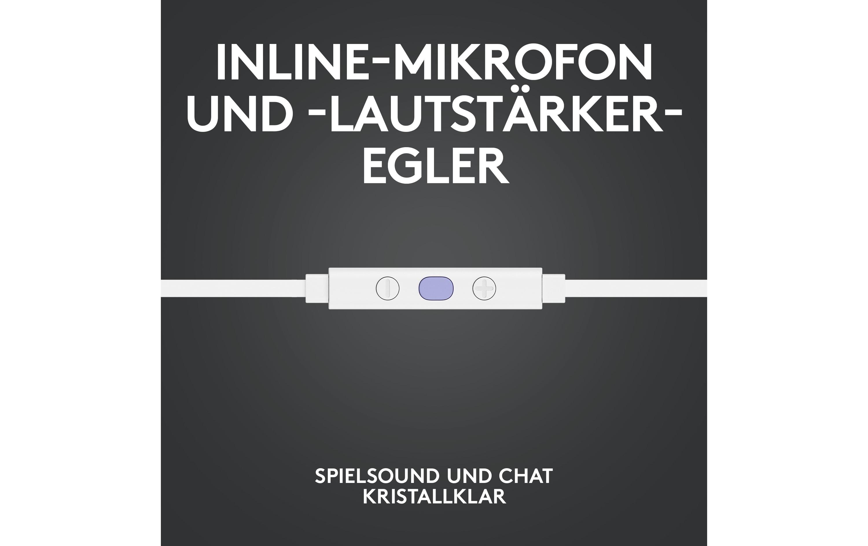 Logitech G G333 - Ohrhörer mit Mikrofon - im Ohr - kabelgebunden - 3,5 mm Stecker - weiß