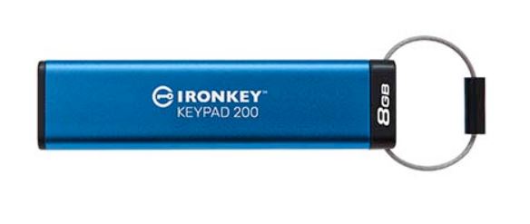 Kingston IronKey Keypad 200 - 8 GB (Hardware-verschlüsselter USB-Stick)(IKKP200/8GB)