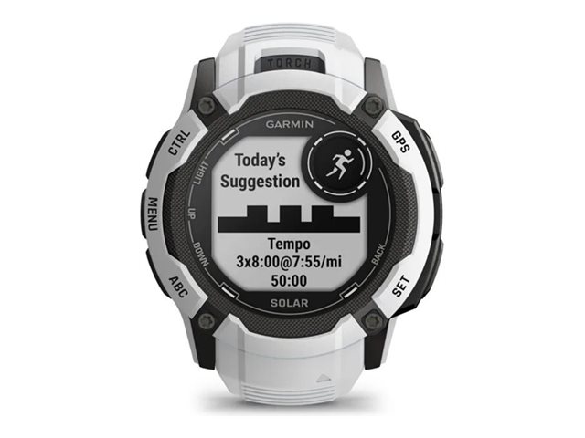 Garmin Instinct 2X Solar - faserverstärktes Polymer - Ja intelligente Uhr mit Band - 64 MB - Steinweiß