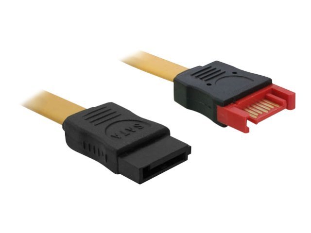 Delock Cable SATA Extension - SATA-Verlängerungskabel - Serial ATA 150/300/600 - SATA (M) zu SATA (W) - 1 m - gerader Stecker - Gelb
