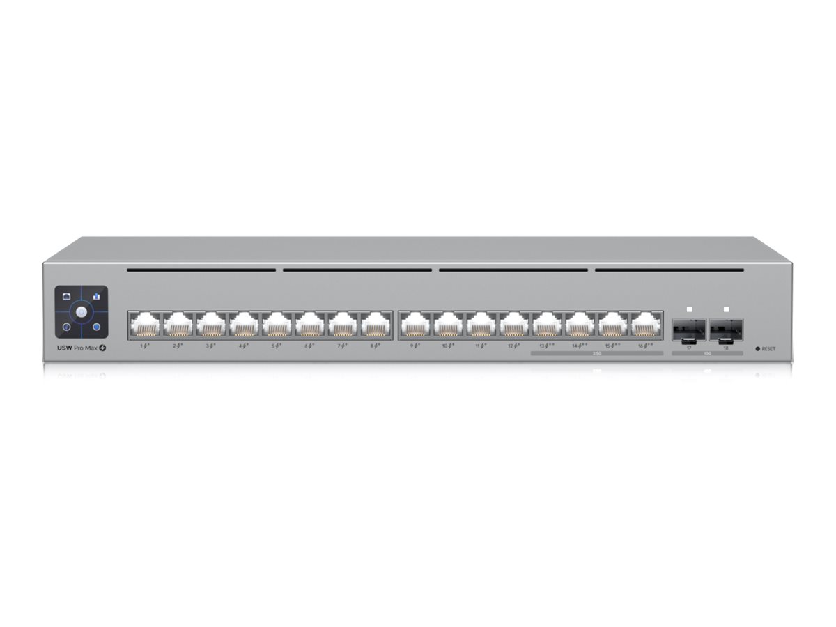 Ubiquiti UniFi Switch Pro Max 16 PoE - Switch - 16 Anschlüsse - managed - an Rack montierbar