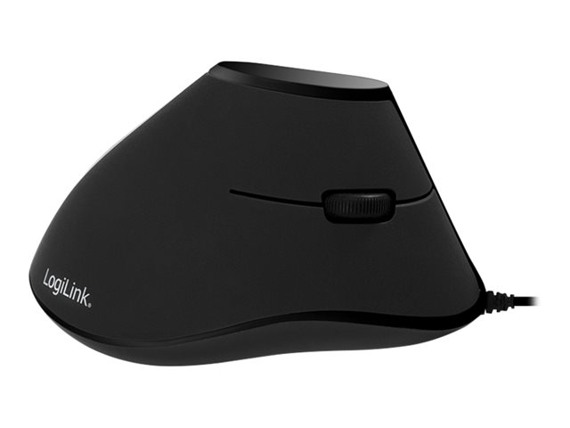 LogiLink Ergonomic Vertical - vertikale Maus - USB - Schwarz