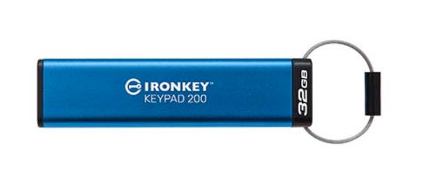 Kingston IronKey Keypad 200 - 32 GB (Hardware-verschlüsselter USB-Stick) (IKKP200/32GB)