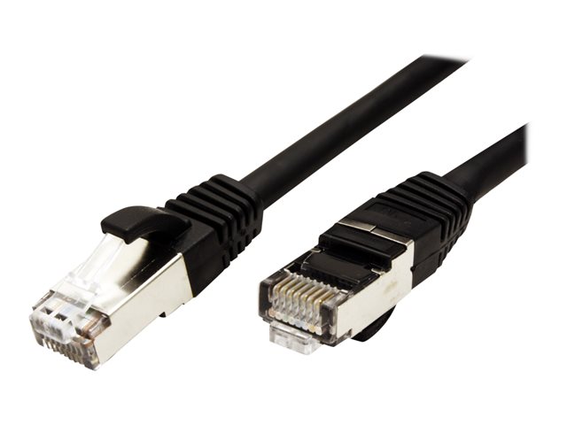 VALUE - Patch-Kabel - RJ-45 (M) zu RJ-45 (M) - 5 m - SFTP, PiMF - CAT 6e - halogenfrei, geformt, ohne Haken, verseilt - Schwarz