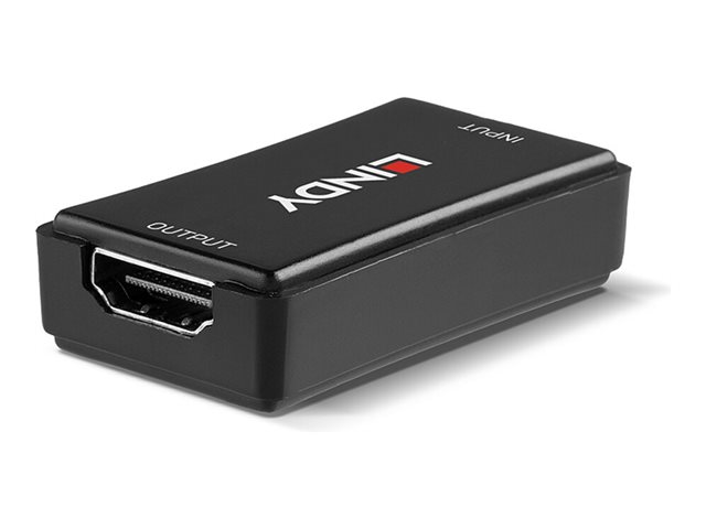 LINDY HDMI 2.0 18G UHD/HDR Repeater/Extender - Erweiterung für Video/Audio - HDMI - 19-poliger HDMI Typ A / 19-poliger HDMI Typ A - bis zu 40 m
