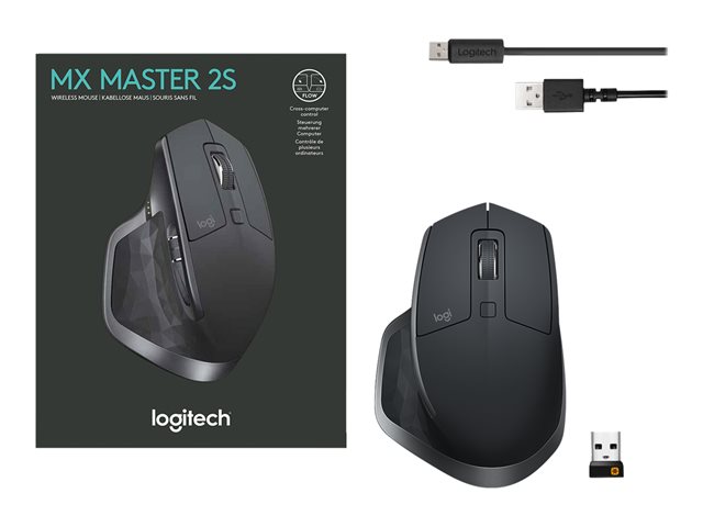 Logitech MX Master 2S - Maus - 2.4 GHz
Bluetooth - Graphite