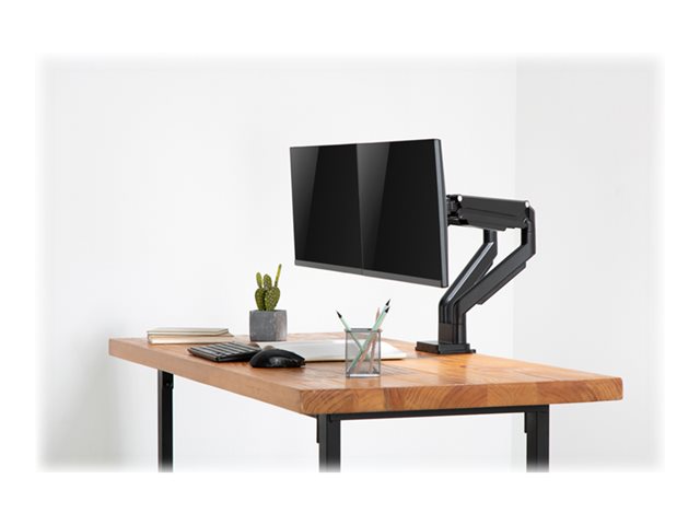 DIGITUS DA-90395 Aufstellung - einstellbarer Doppelarm - für 2 LCD-Displays - mattschwarz