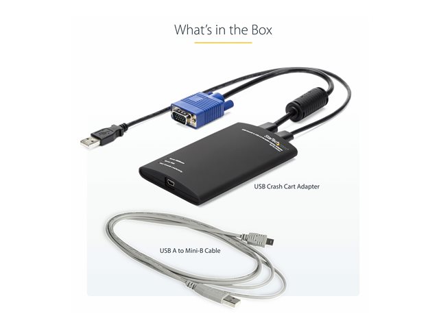 StarTech.com Tragbarer KVM Konsolen auf USB 2.0 Laptop Adapter - KVM-Switch - 1 Anschlüsse