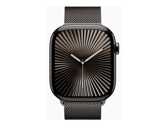 Apple Watch Series 10 GPS + Cellular 46mm Slate Titanium Case mit Slate Milanese Band - M/L (MWYW3QF/A)