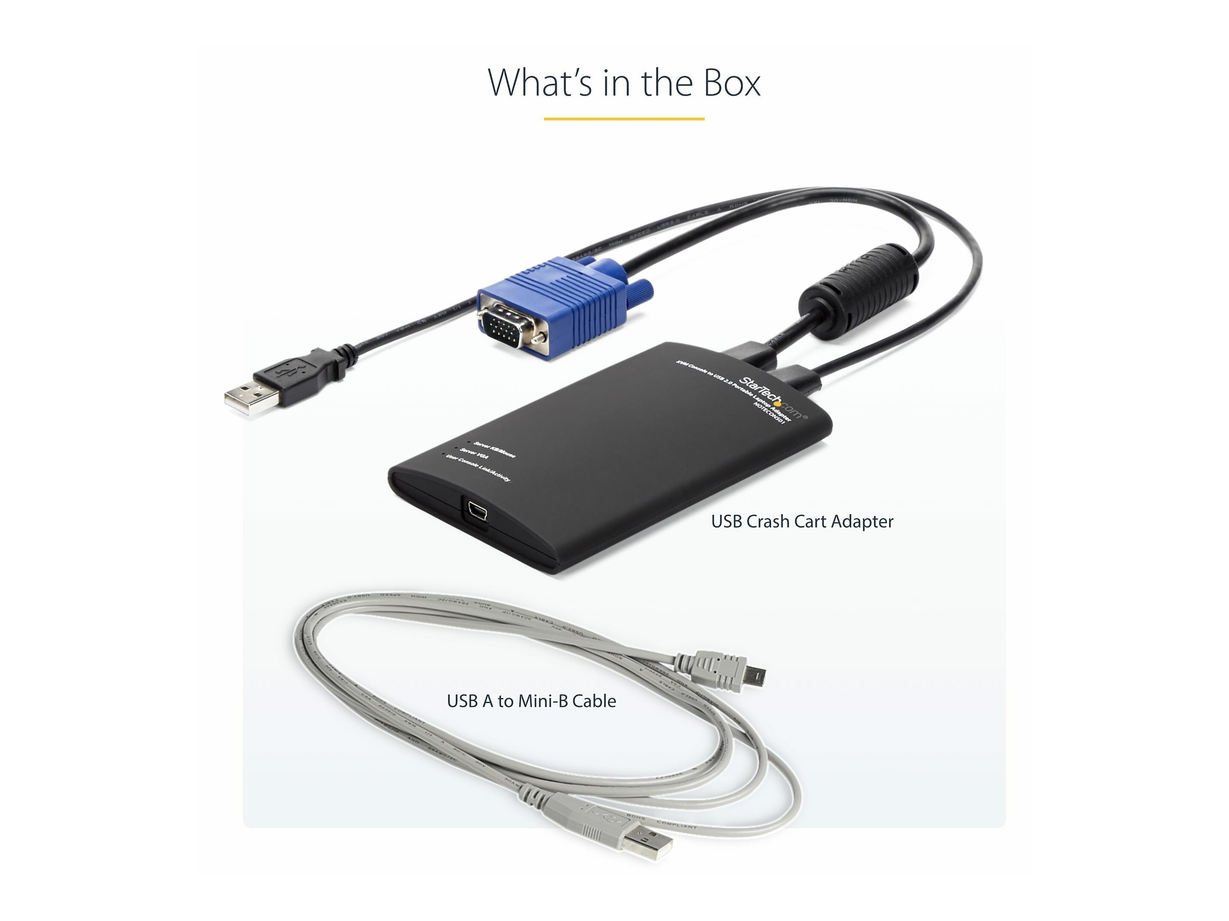StarTech.com Tragbarer KVM Konsolen auf USB 2.0 Laptop Adapter - KVM-Switch - 1 Anschlüsse