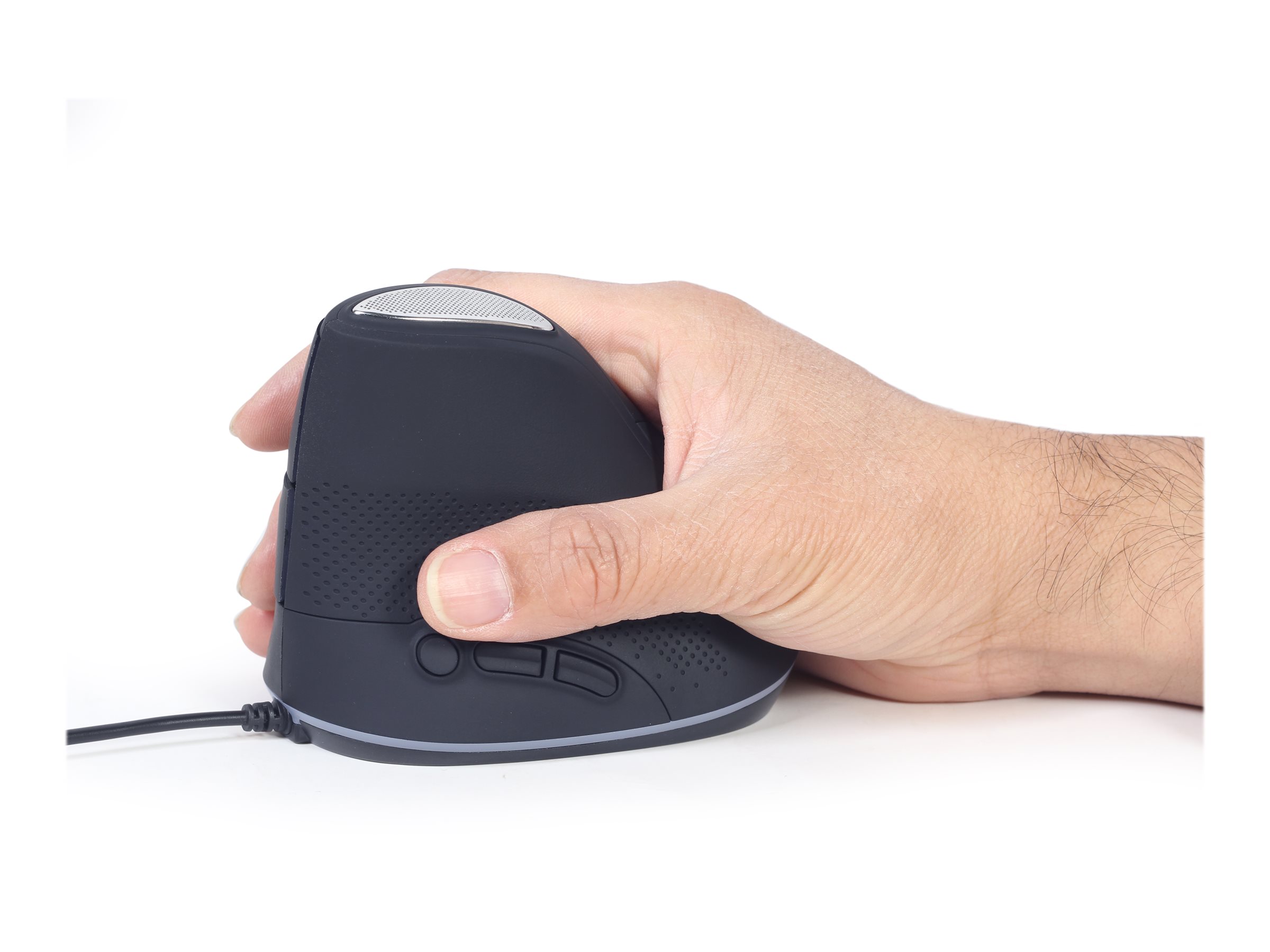 Gembird - vertikale Maus - USB - Space-grau