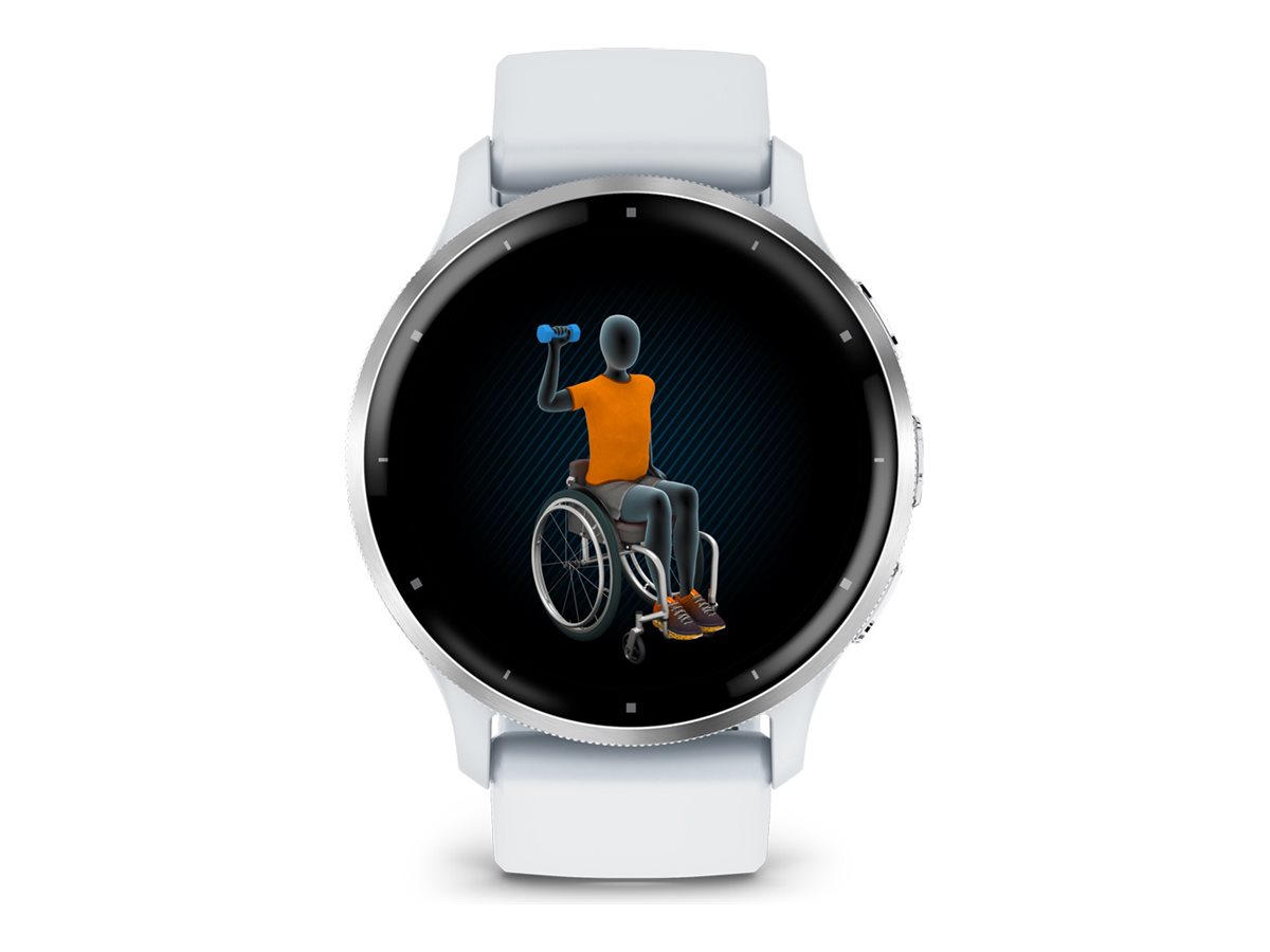 Garmin Venu 3 - verstärktes Polymer Whitestone - intelligente Uhr mit Band - 8 GB