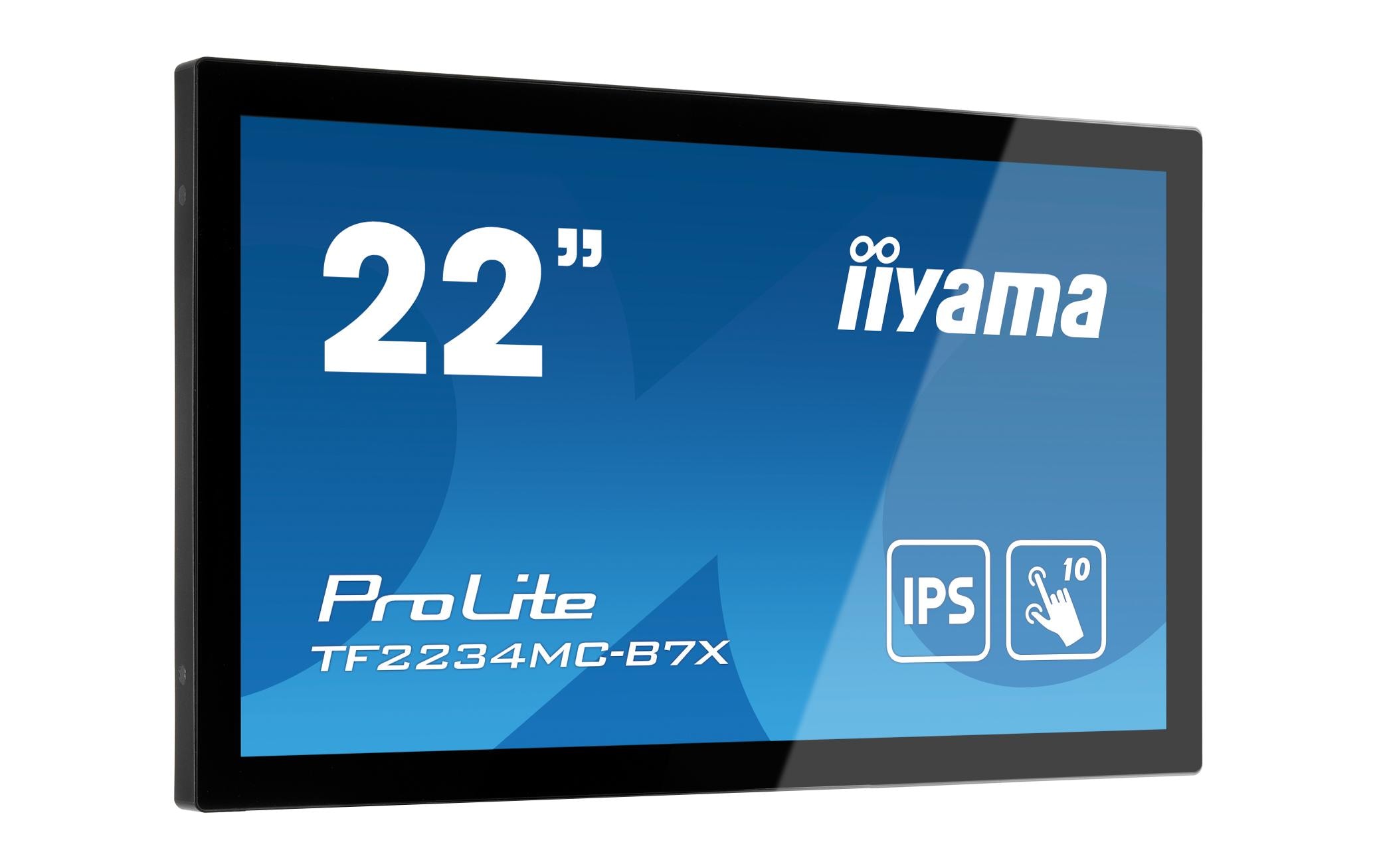 iiyama ProLite TF2234MC-B7X - LED-Monitor - 55.9 cm (22") (21.5" sichtbar) - offener Rahmen - Touchscreen - 1920 x 1080 Full HD (1080p) @ 60 Hz - IPS - 350 cd/m² - 1000:1 - 8 ms - HDMI, VGA, DisplayPort - Schwarz