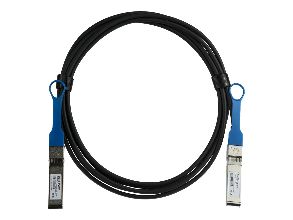 StarTech.com 3m HP JD097C kompatibel - SFP+ Direktverbindungskabel - 10GbTwinax Kabel - passives SFP+ Kabel - 10GBase Direktanschlusskabel - SFP+ eingerastet zu SFP+ eingerastet - 3 m - twinaxial - SFF-8431/SFF-8432 - passiv - Schwarz