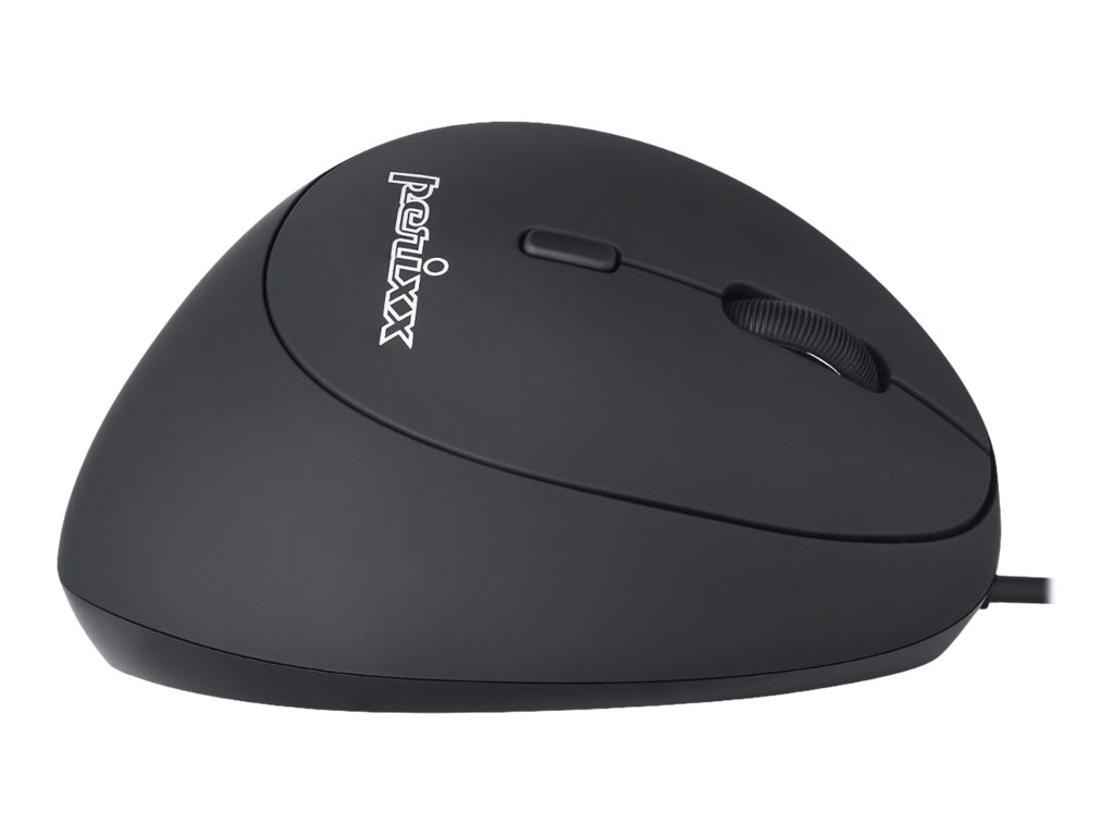 Perixx PERIMICE-519 - vertikale Maus - USB - Schwarz