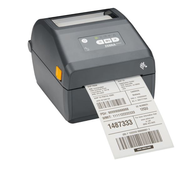 ZEBRA Thermal Transfer Cartridge Printer ZD421, 203 dpi, USB, USB Host, Modular Connectivity Slot, 802.11ax, BT5.3, ROW, EU and UK Cords, Swiss Font, EZPL (ZD4A042-C0EX02EZ)