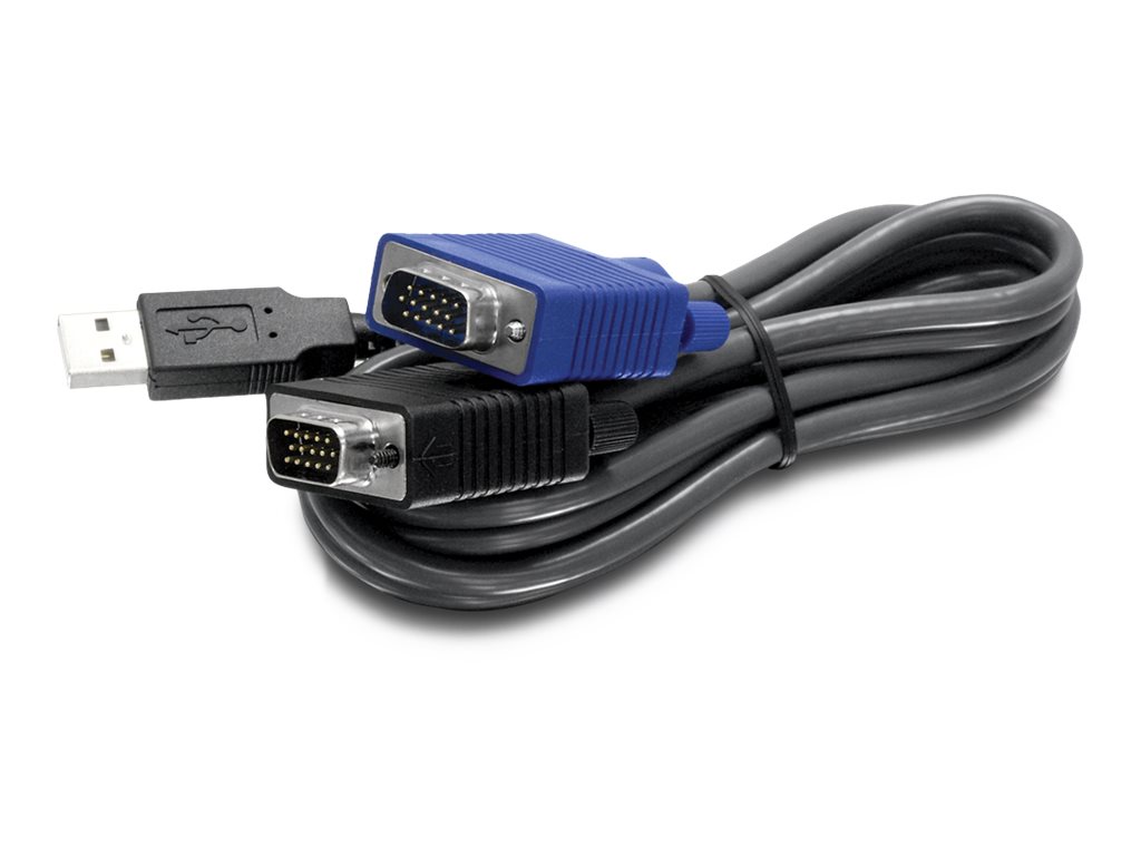 TRENDnet TK CU06 - Tastatur- / Video- / Maus- (KVM-) Kabel - USB, HD-15 (VGA) (M) zu HD-15 (VGA) (M) - 1.8 m - Schwarz
