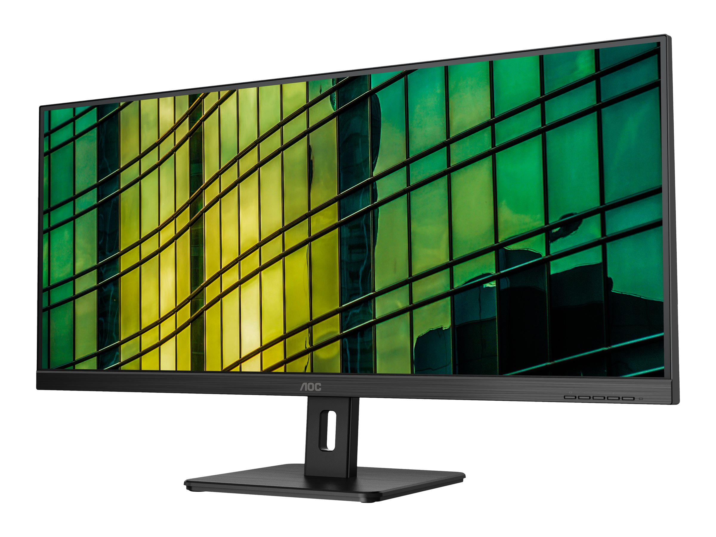 AOC Essential-line U34E2M/BK - LED-Monitor - 86.4 cm (34") - 3440 x 1440 WQHD @ 100 Hz - VA - 300 cd/m² - 4000:1 - 4 ms - 2xHDMI, DisplayPort - mattschwarz