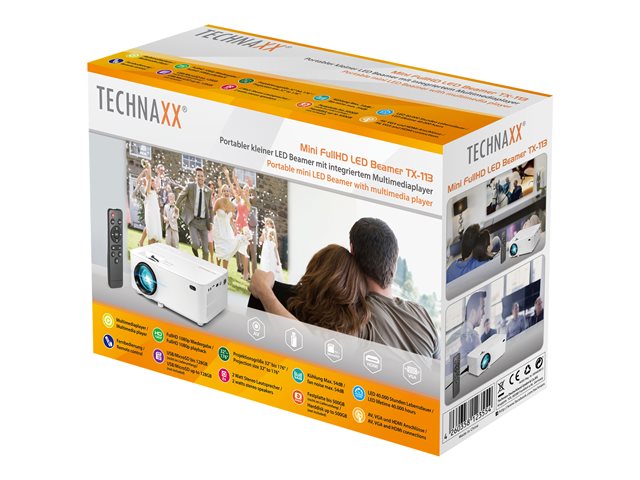 Technaxx Mini FullHD LED Beamer TX-113 - LCD-Projektor - tragbar