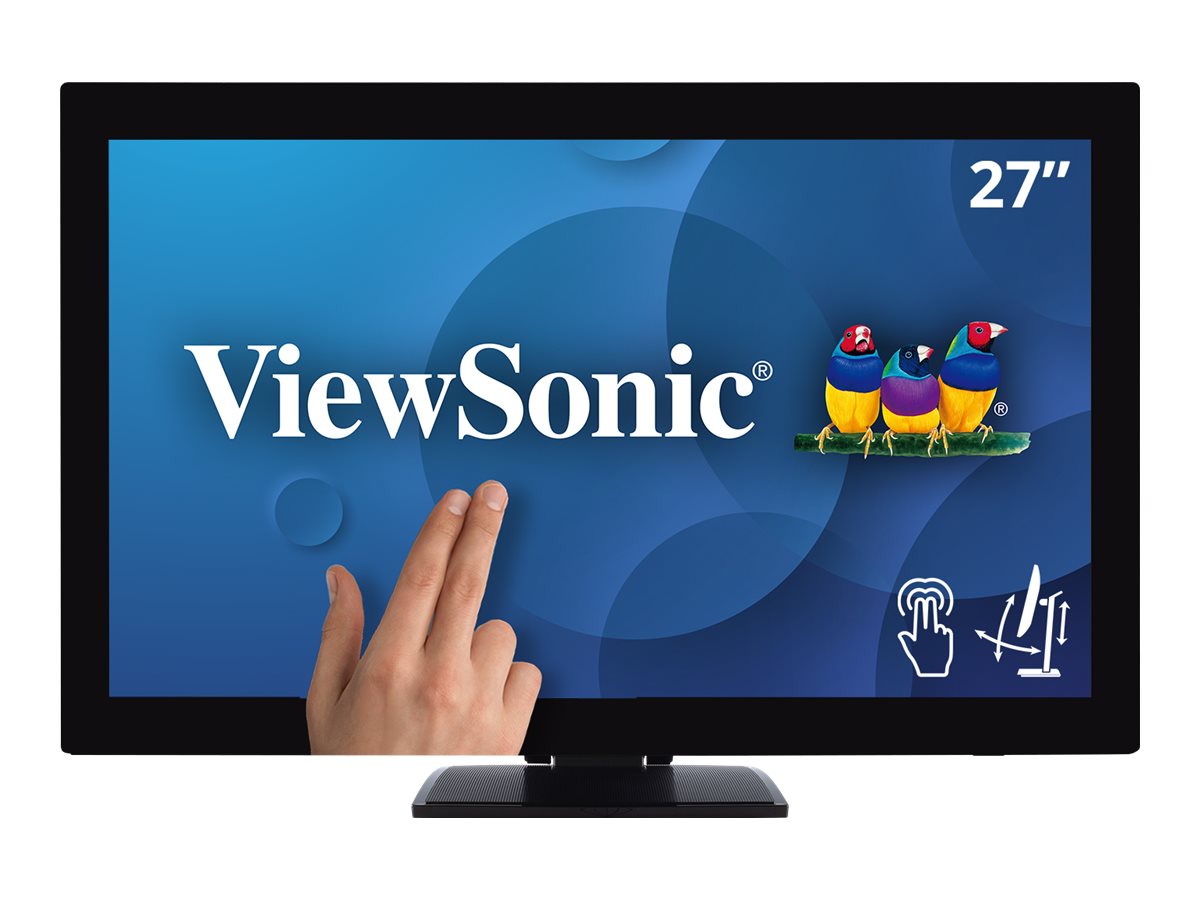ViewSonic TD2760 - LED-Monitor - 68.6 cm (27") - Touchscreen - 1920 x 1080 Full HD (1080p) @ 60 Hz - MVA - 230 cd/m² - 3000:1 - 12 ms - HDMI, VGA, DisplayPort - Lautsprecher