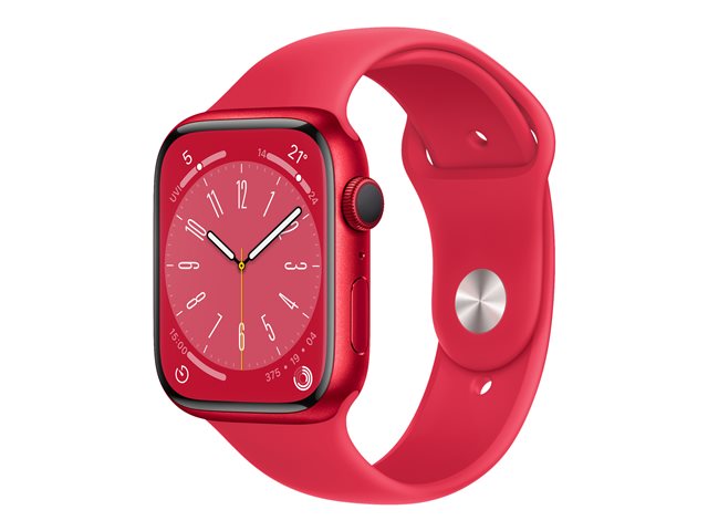 APPLE Watch Series 8 GPS 45mm (PRODUCT)RED Aluminium Case with (PRODUCT)RED Sport Band - Regular (MNP43FD/A)