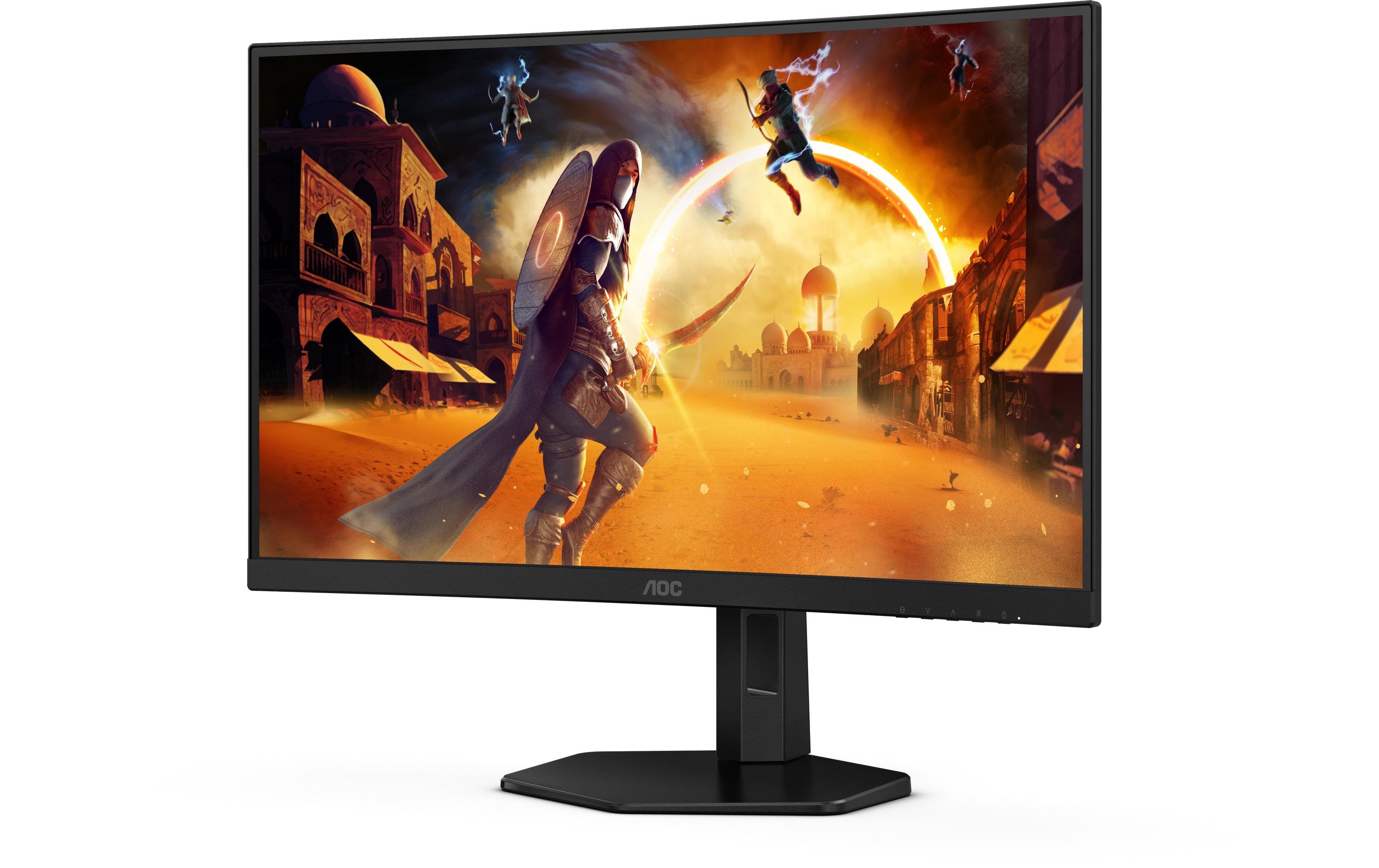 AOC Gaming CQ27G4X - G4 Series - LED-Monitor - Gaming - gebogen - 68.58 cm (27") - 2560 x 1440 QHD @ 180 Hz - Fast VA - 300 cd/m² - 4000:1 - HDR10 - 0.5 ms - 2xHDMI, DisplayPort - Schwarz