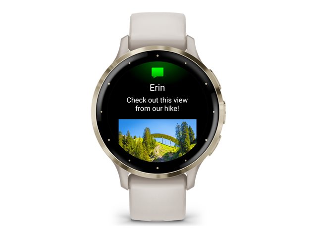 Garmin Venu 3S - Ivory - intelligente Uhr mit Band - 8 GB