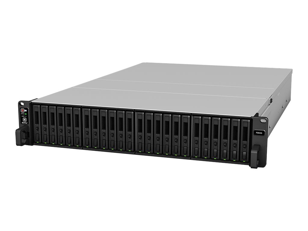 Synology FlashStation FS6400 - NAS-Server - 24 Schächte - Rack - einbaufähig - RAID RAID 0, 1, 5, 6, 10, JBOD, RAID F1 - RAM 32 GB - Gigabit Ethernet / 10 Gigabit Ethernet - iSCSI Support - 2U