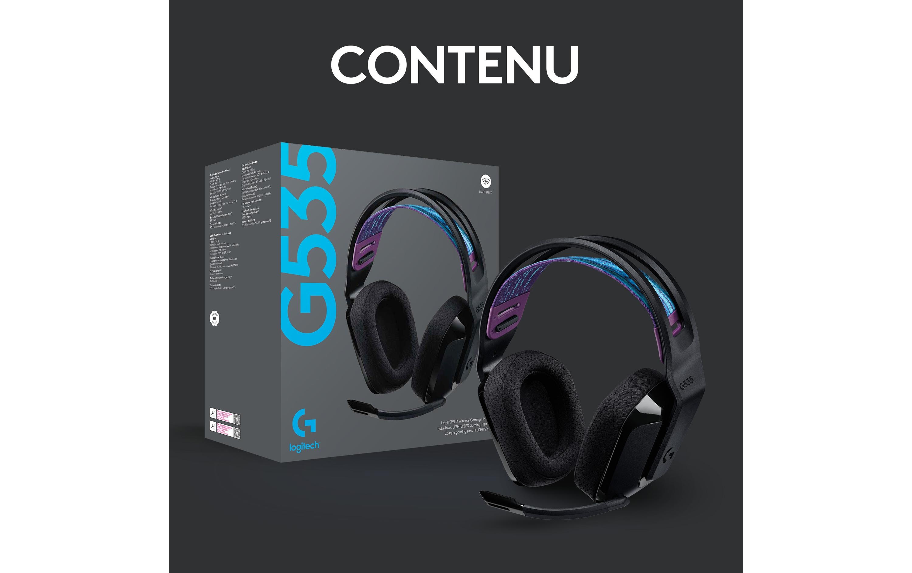Logitech G G535 LIGHTSPEED Wireless Gaming Headset - Headset - ohrumschließend - LIGHTSPEED - kabellos - Schwarz - Discord Certified