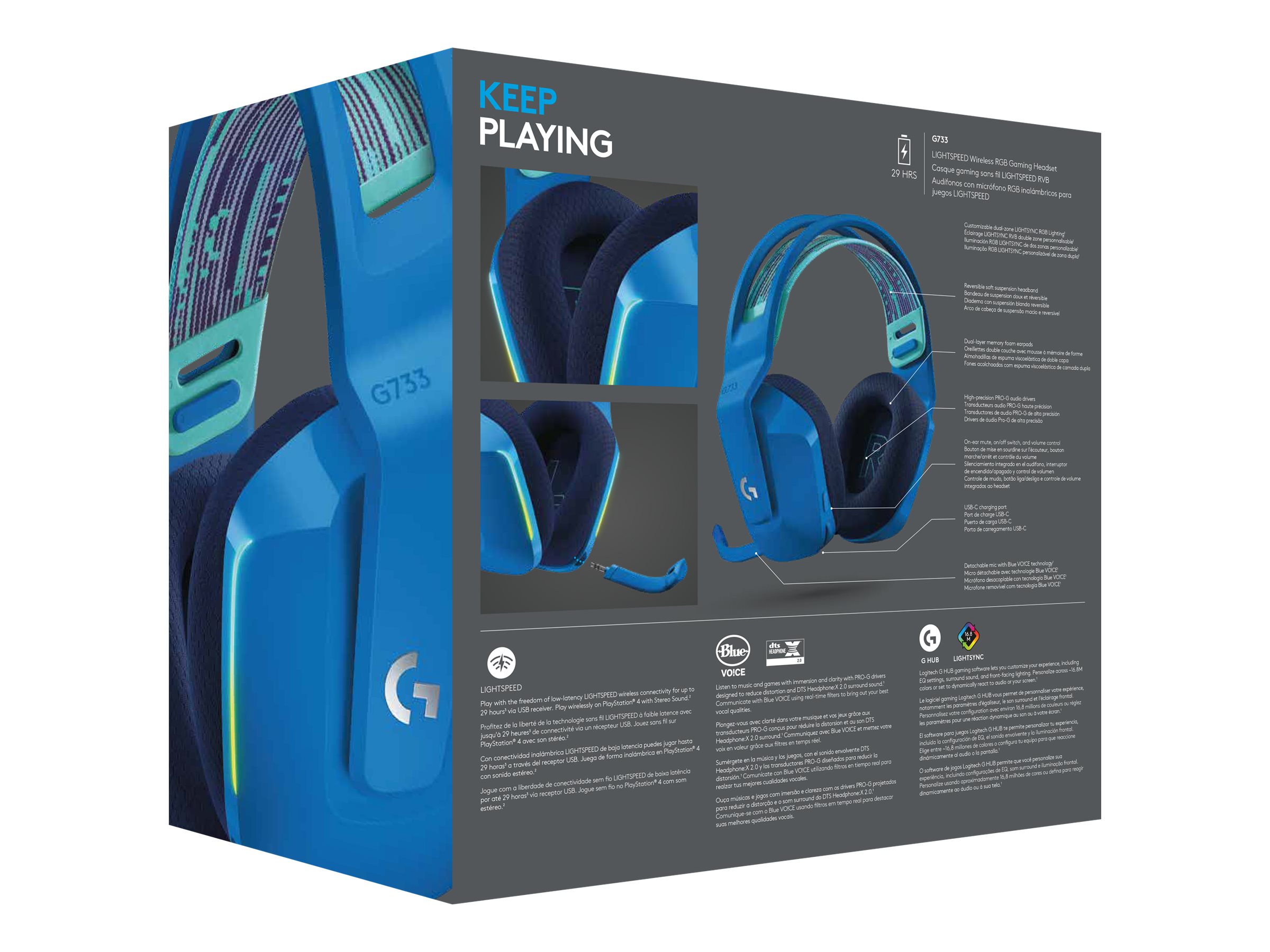 Logitech G G733 LIGHTSPEED Wireless RGB Gaming Headset - Headset