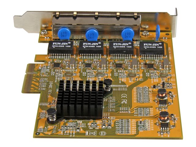 StarTech.com 4 Port PCIe Gigabit Netzwerkkarte - Quad Port PCI Express GbE NIC - Netzwerkadapter - PCIe - Gigabit Ethernet x 4