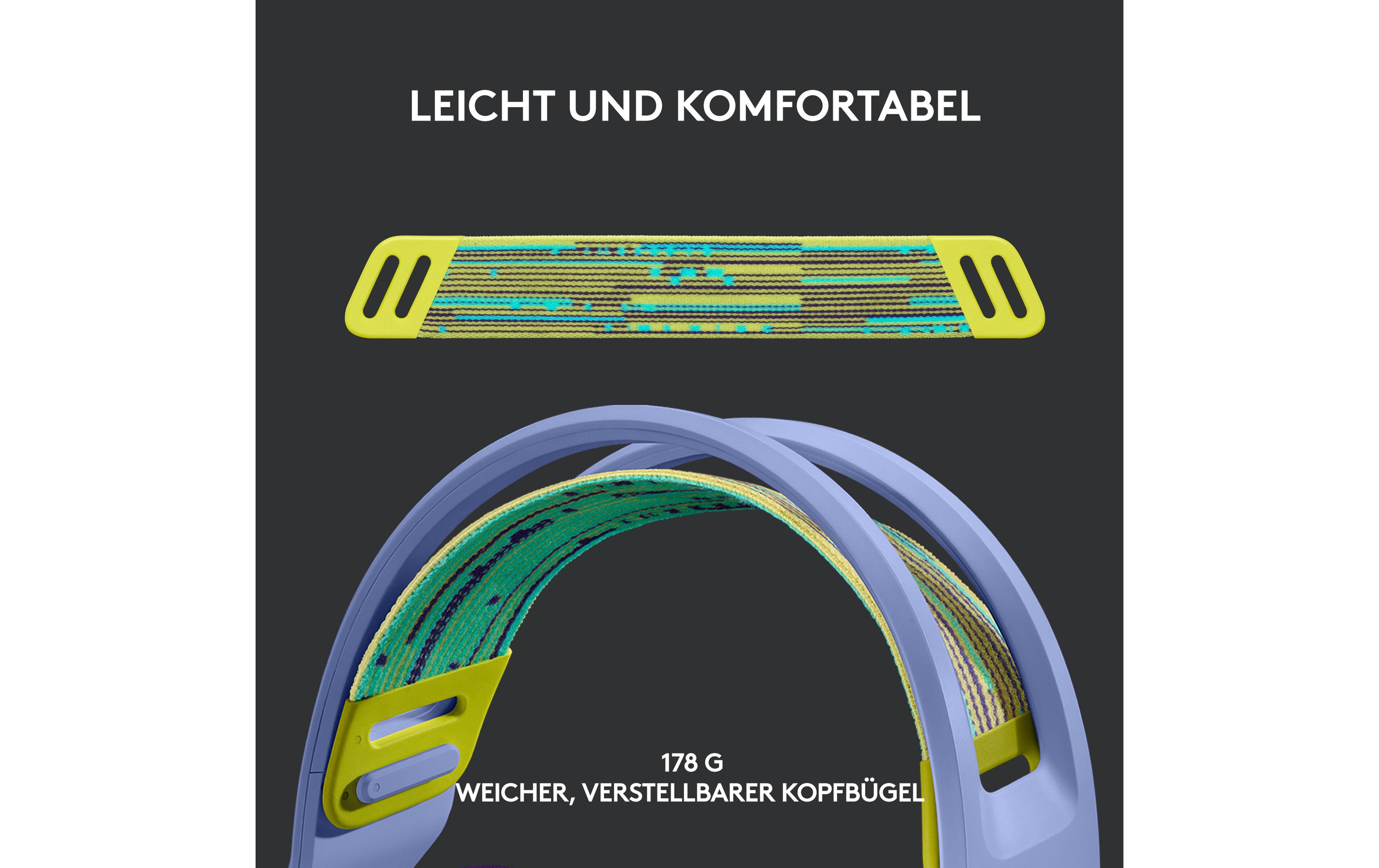 Logitech G G733 LIGHTSPEED Wireless RGB Gaming Headset - Headset - ohrumschließend - 2,4 GHz - kabellos - fliederfarben