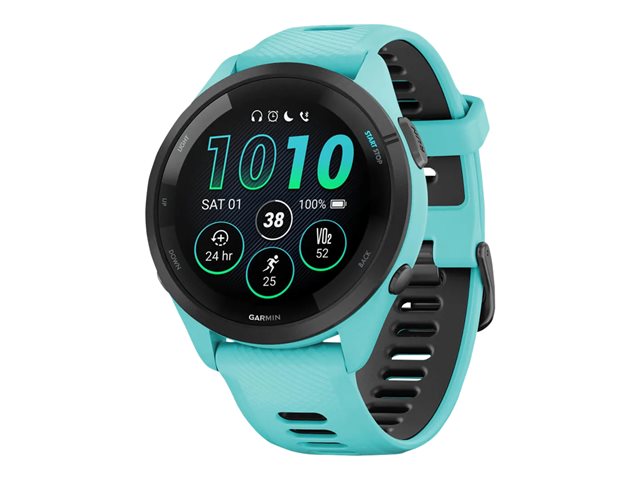 Garmin Forerunner 265 - Aqua - intelligente Uhr mit Riemen - Aqua/Black - 8 GB