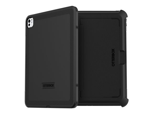 OtterBox Defender Series - Schutzhülle hintere Abdeckung für Tablet - widerstandsfähig - Polycarbonat, thermoplastischer Elastomer (TPE) - Schwarz - 13" - für Apple 13-inch iPad Pro (M4)