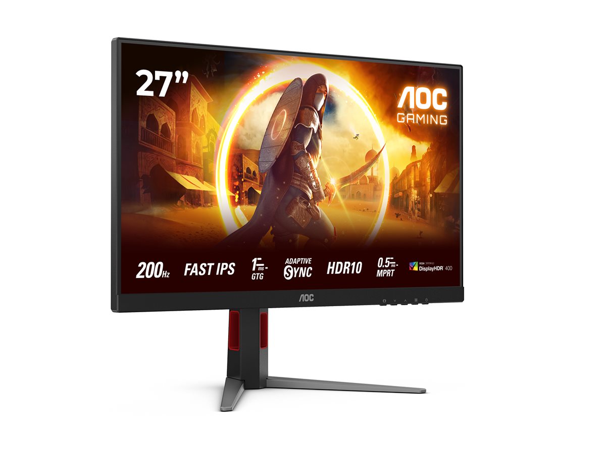 AOC 27" 27G4X 16 09 2xHDMI+DP IPS black/red - Flachbildschirm (TFT/LCD) - 27"